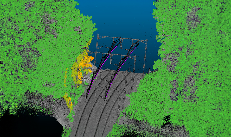 Vision 3D de la détection de végétation sur les voies