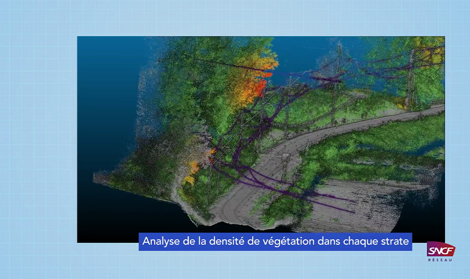 Analyse 3D de la densité de végétation dans chaque strate